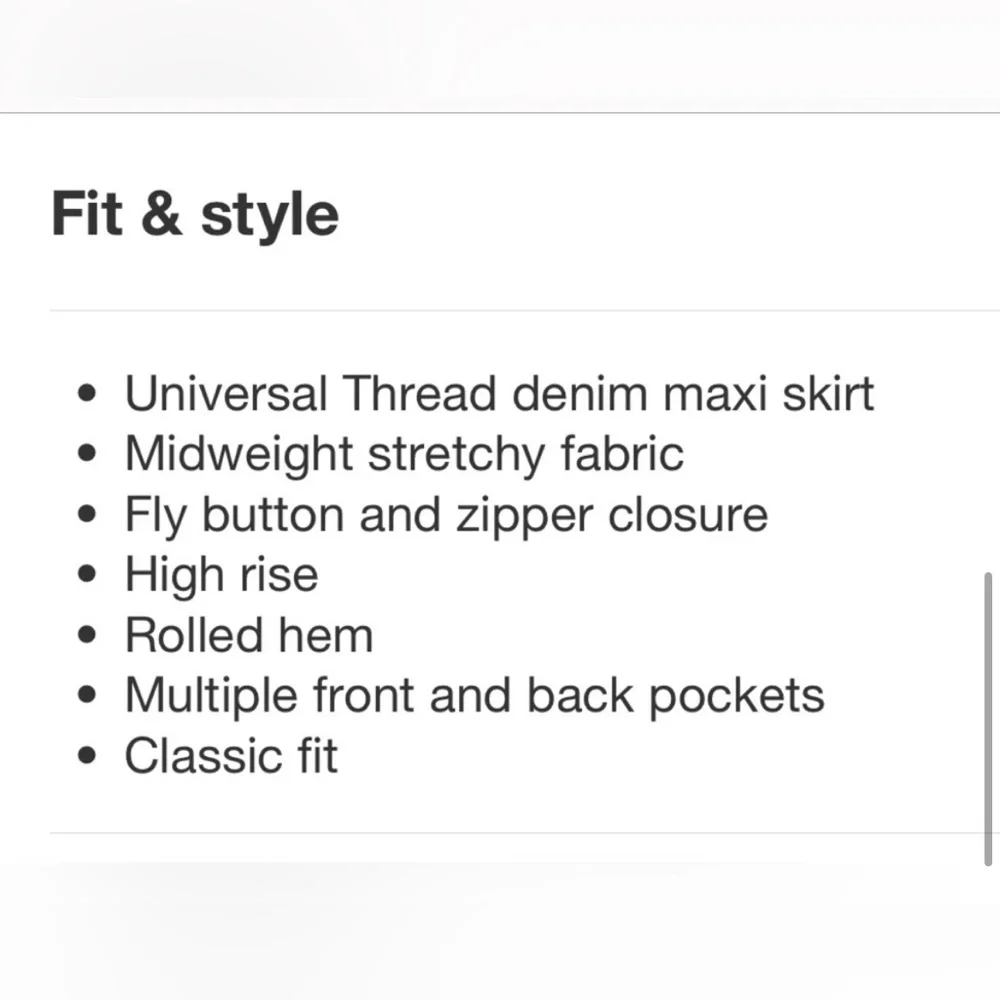 Denim Maxi Skirt Light Wash by Universal Thread